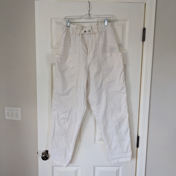 Isabel Marant Enucie White Cargo Jogger Pants Linen Blend 42 - Picture 5 of 8